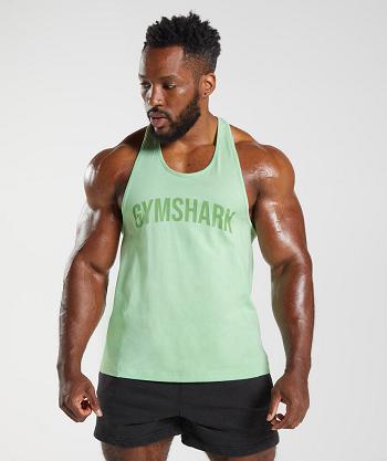Pánské Stringers Gymshark Power Zelene | CZ 2598DFM